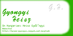 gyongyi heisz business card